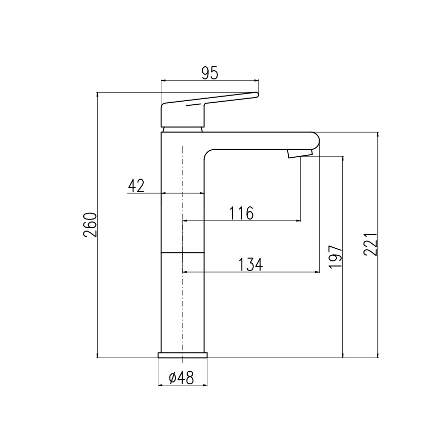 RAV Slezák CO130.0 - Bateria umywalkowa COLORADO 26 cm, chrom błyszczący