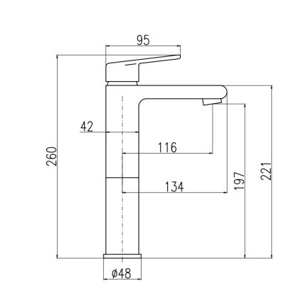 RAV Slezák CO130.0CMATZ - bateria umywalkowa COLORADO 26 cm, czarna/złota