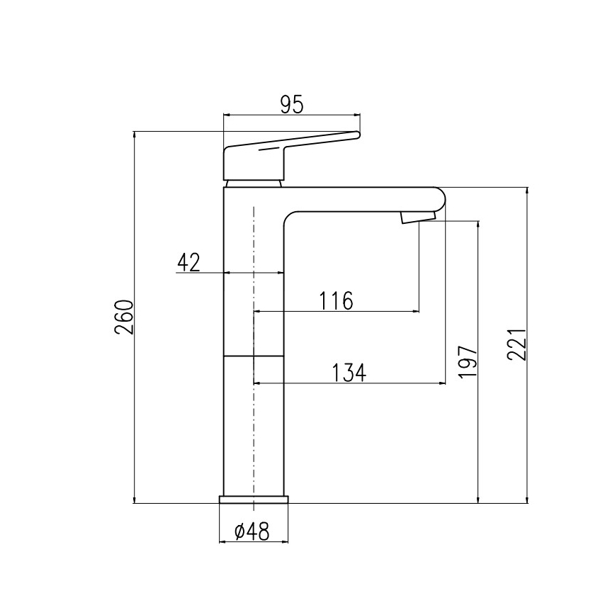 RAV Slezák CO130.0CMATZ - bateria umywalkowa COLORADO 26 cm, czarna/złota