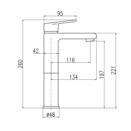 RAV Slezák CO130.0Z - bateria umywalkowa COLORADO 26 cm, wykończenie: błyszczące złoto