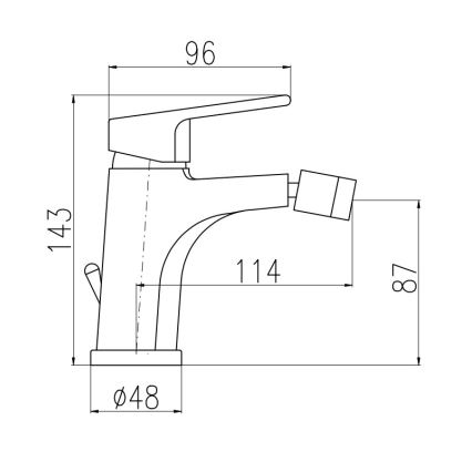 RAV Slezák CO145.0 - Bateria bidetowa + odpływ COLORADO 14,3 cm chrom błyszczący
