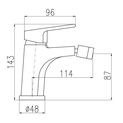 RAV Slezák CO145.0KCMATZ - Bateria bidetowa + odpływ COLORADO 14,3 cm czarny/złoty
