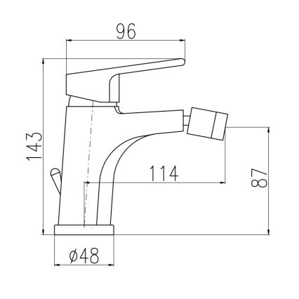 RAV Slezák CO145.0KZ - Bateria bidetowa + odpływ COLORADO 14,3 cm błyszczące złoto