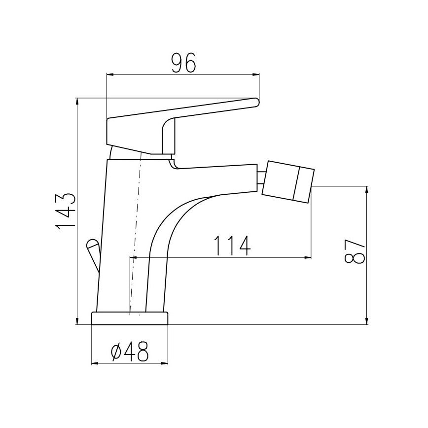 RAV Slezák CO145.0KZ - Bateria bidetowa + odpływ COLORADO 14,3 cm błyszczące złoto
