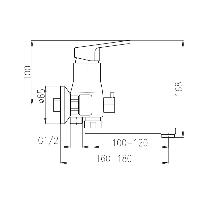 RAV Slezák CO151.5 - Bateria wannowa COLORADO, chrom błyszczący