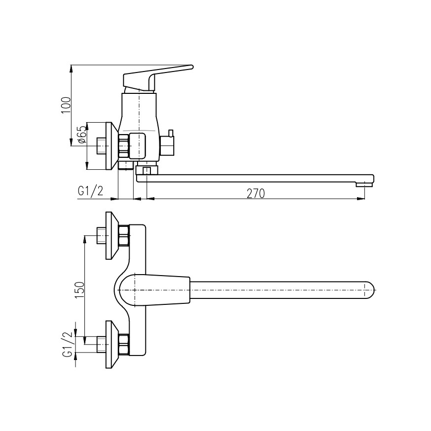 RAV Slezák CO153.5CMATZ - Bateria wannowa COLORADO czarno-złota