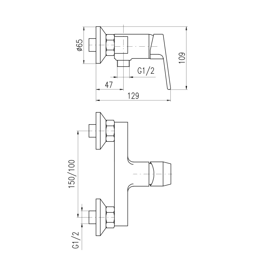 RAV Slezák CO181.5Z - bateria prysznicowa COLORADO, błyszczące złoto