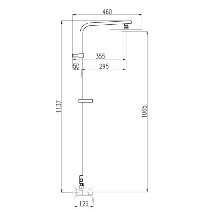 RAV Slezák CO182.5/6 - Zestaw prysznicowy z baterią COLORADO, chrom błyszczący