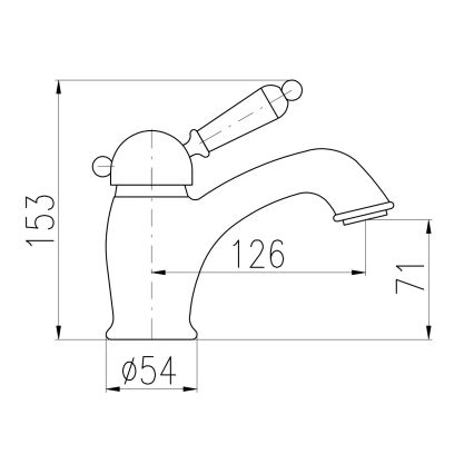 RAV Slezák L526.0CMAT - Bateria umywalkowa LABE RETRO 15,3 cm matowa czarna