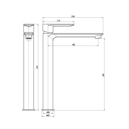 RAV Slezák NL130.0BMAT - bateria umywalkowa NIL 31,2 cm, matowa biała