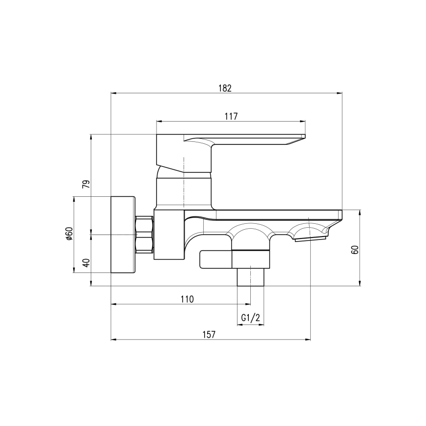 RAV Slezák NL154.5ZK - Bateria wannowa NIL, szczotkowane złoto