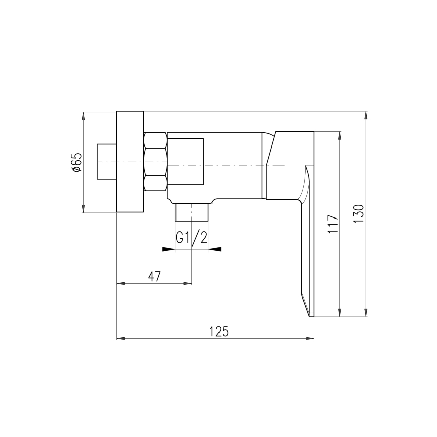 RAV Slezák NL181.5MGL - Bateria prysznicowa NIL, szary połysk