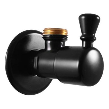 RAV Slezák RV0112CMAT - Zawór kątowy RETRO w matowej czerni