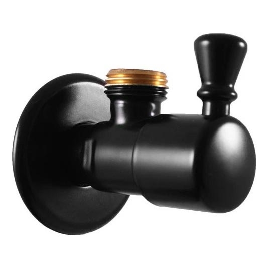 RAV Slezák RV0112CMAT - Zawór kątowy RETRO w matowej czerni