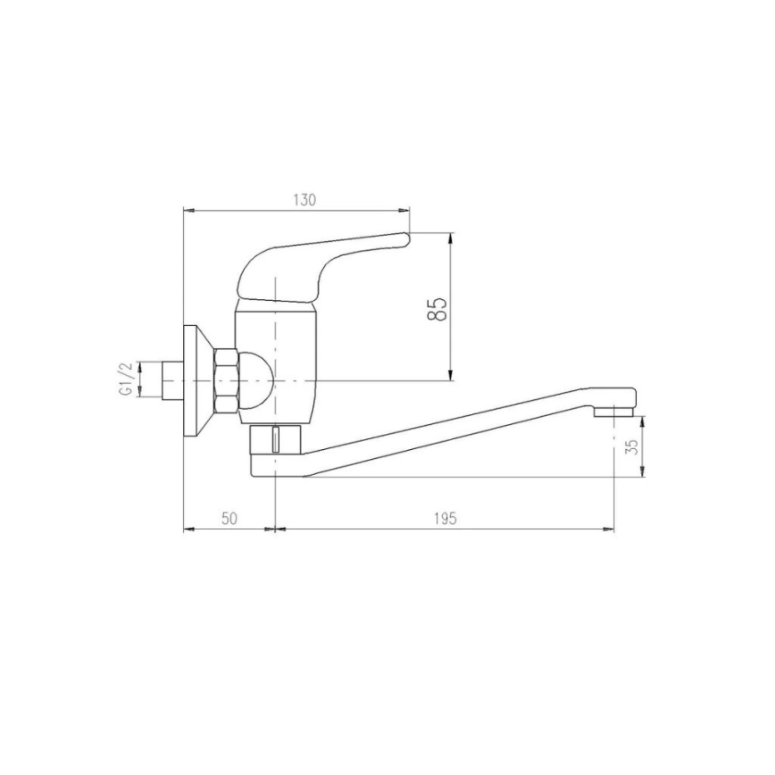 RAV Slezák SA001.5/26 - Bateria zlewozmywakowa/umywalkowa SAZAVA chrom błyszczący