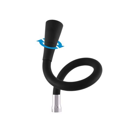 RAV Slezák SA002.5/13 - Bateria zlewozmywakowa SAZAVA 32,3 cm czarna/błyszczący chrom