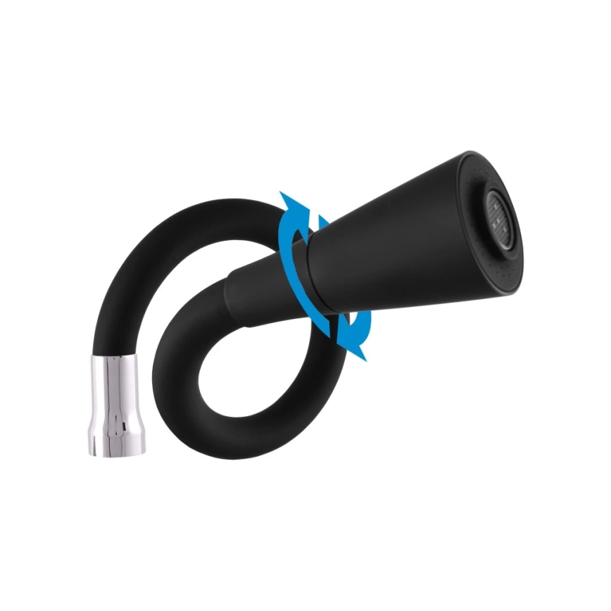 RAV Slezák SA002.5/13 - Bateria zlewozmywakowa SAZAVA 32,3 cm czarna/błyszczący chrom