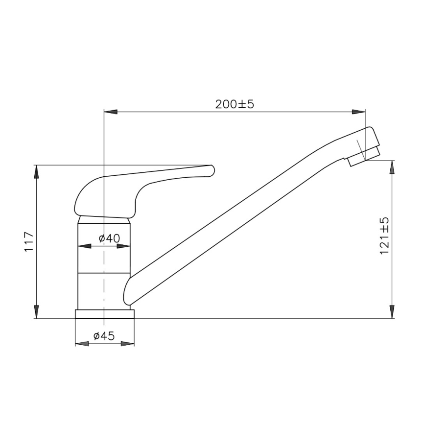 RAV Slezák SA005.0 - Bateria zlewozmywakowa SAZAVA 11,7 cm chrom błyszczący