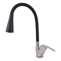 RAV Slezák SA006.0/13 - Bateria zlewozmywakowa z elastyczną wylewką SAZAVA 35,6 cm czarny/błyszczący chrom
