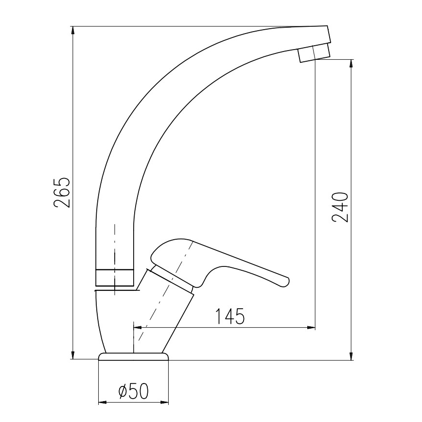 RAV Slezák SA006.0/3 - bateria zlewozmywakowa SAZAVA 26,5 cm chrom błyszczący
