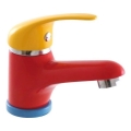 RAV Slezák SAJ091.0 - Bateria umywalkowa JUNIOR 11,5 cm czerwona/żółta