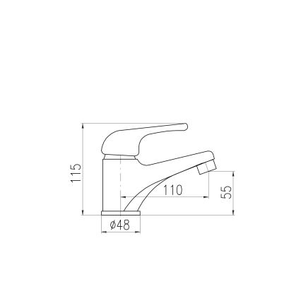 RAV Slezák SAJ091.0 - Bateria umywalkowa JUNIOR 11 cm czerwona/żółta