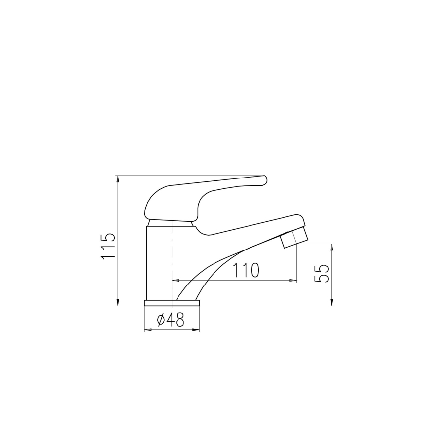 RAV Slezák SAJ091.0 - Bateria umywalkowa JUNIOR 11 cm czerwona/żółta