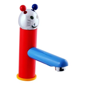 RAV Slezák SE326.0 - Bateria umywalkowa JUNIOR 18,2 cm czerwona/niebieska