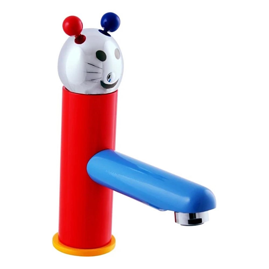 RAV Slezák SE326.0 - Bateria umywalkowa JUNIOR 18,2 cm czerwona/niebieska