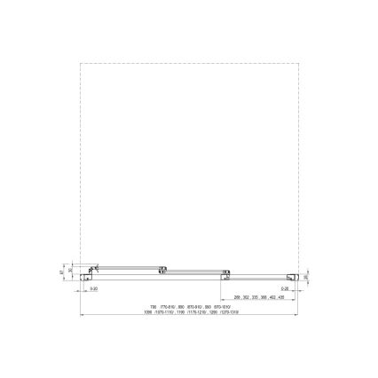 Ravak 00V701R211 - Trzyczęściowe drzwi prysznicowe SUPERNOVA 90x198 cm, białe