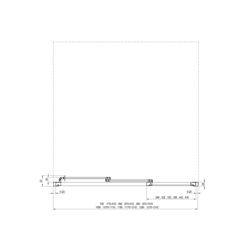 Ravak 00V701R211 - Trzyczęściowe drzwi prysznicowe SUPERNOVA 90x198 cm, białe