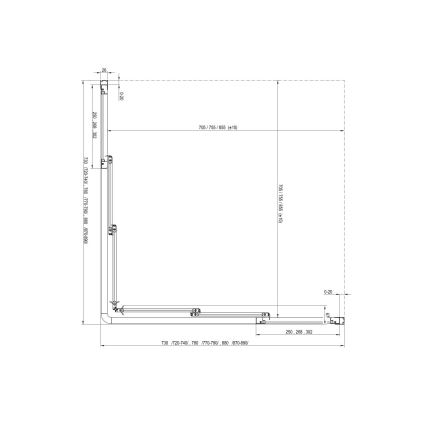 Ravak 15V701R2Z1 - Drzwi prysznicowe SUPERNOVA 90x198 cm białe