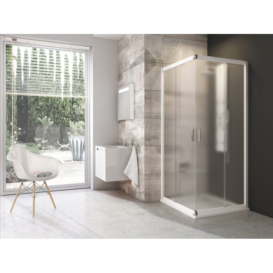 Ravak 1LV40100ZG - Kabina prysznicowa czteroczęściowa narożna BLIX 80x80 cm biała