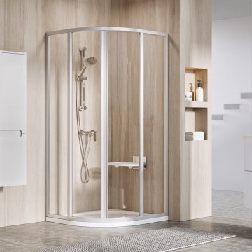Ravak 3114OU02Z1 - Ćwierćokrągła czteroczęściowa kabina prysznicowa SUPERNOVA 80x80 cm satynowa