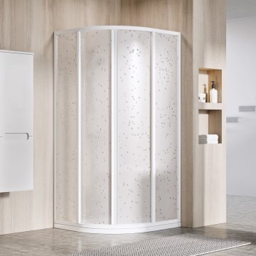 Ravak 3117O10211 - Czteroczęściowa półokrągła kabina prysznicowa SUPERNOVA 90x90 cm biała