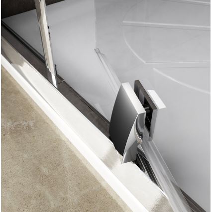 Ravak 37677U00Z1 - Kabina prysznicowa PIVOT trójdzielna półokrągła satynowa 90x90 cm