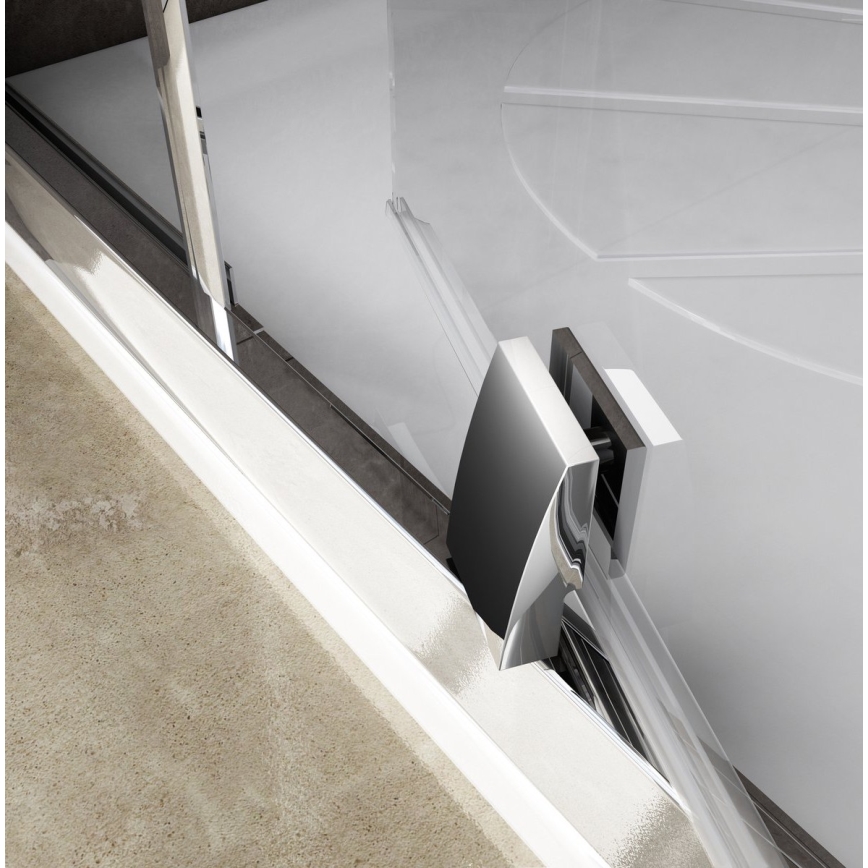 Ravak 37677U00Z1 - Kabina prysznicowa trójdzielna ćwierćokrągła PIVOT 90x90 cm satynowa