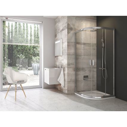 Ravak 3B240C00Z1-Kabina prysznicowa 4-częściowa ćwierćokrągła BLIX 80x80 cm błyszczący chrom