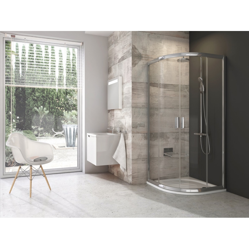 Ravak 3B240C00Z1-Kabina prysznicowa 4-częściowa ćwierćokrągła BLIX 80x80 cm błyszczący chrom