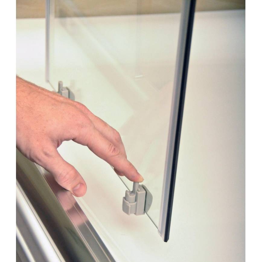 Ravak 3B240U40ZG - Kabina prysznicowa czteroczęściowa półokrągła BLIX 80x80 cm satin