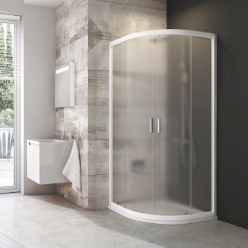 Ravak 3B270100ZG - Półokrągła czteroczęściowa kabina prysznicowa BLIX 90x90 cm biała
