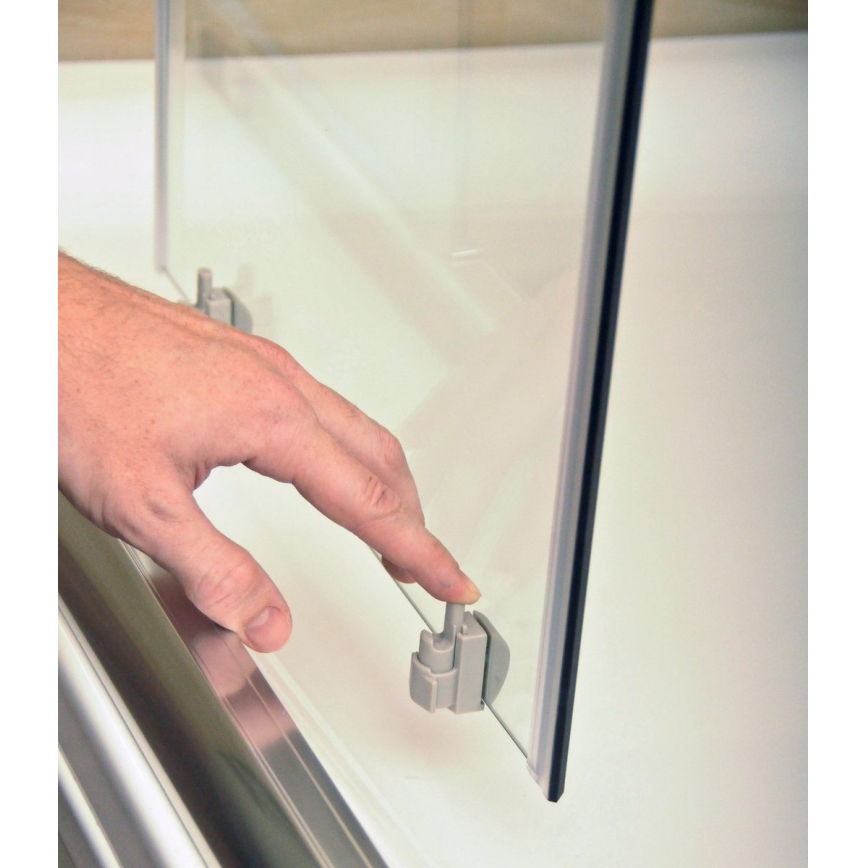 Ravak 3B270U00Z1 - Kabina prysznicowa czteroczęściowa ćwierćokrągła BLIX 90x90cm chrom matowy