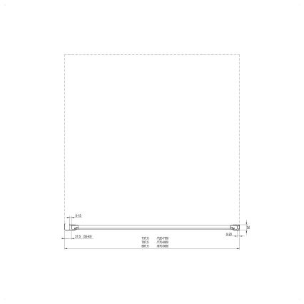 Ravak 940701R211 - Stała ścianka prysznicowa SUPERNOVA 90x198 cm biała