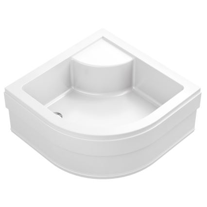 Ravak A217001020 - Brodzik prysznicowy ćwierćokrągły SABINA 90x90 cm biały