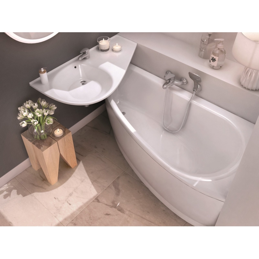 Ravak CS01000000 - Wanna narożna AVOCADO 150x75 cm akryl/biały