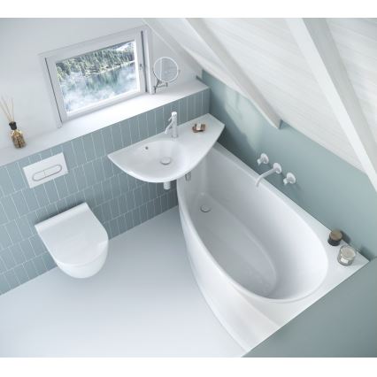 Ravak CS01000000 - Wanna narożna AVOCADO 150x75 cm akryl/biały