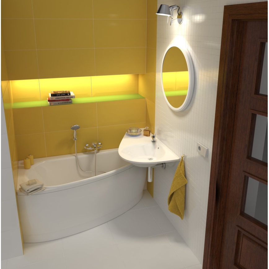 Ravak CT01000000 - Wanna narożna AVOCADO 150x75 cm akryl/biała