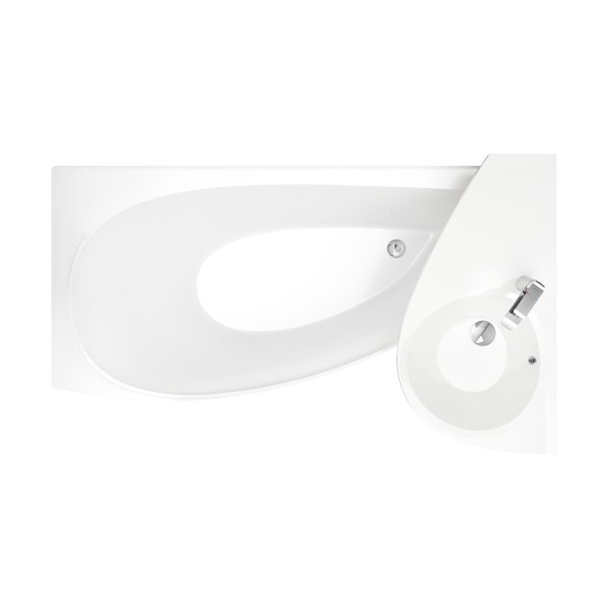 Ravak CT01000000 - Wanna narożna AVOCADO 150x75 cm akryl/biała