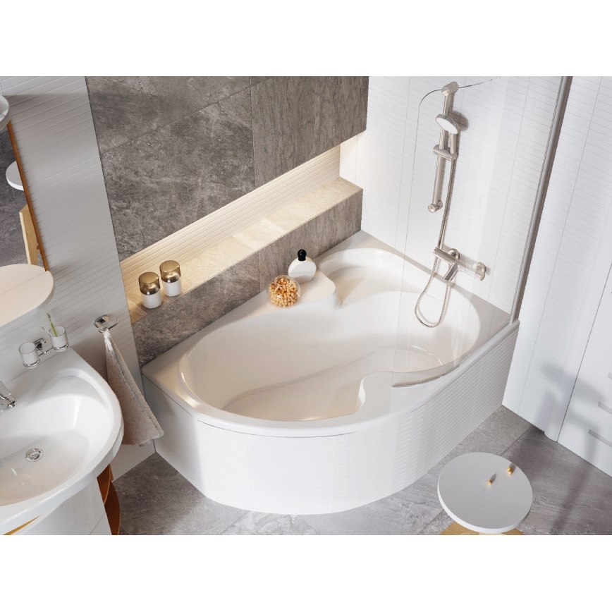 Ravak CV01000000 - Wanna narożna ROSA 140x105 cm akryl/biały