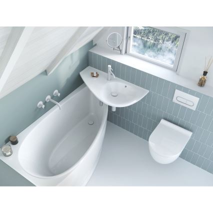 Ravak X01455 - Przycisek spłukujący CHROME 24,7 x 16,5 cm biały